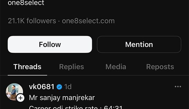 Virat Kohli’s Brother Issues Fiery Reply To Sanjay Manjrekar Over Strike-Rate Dig