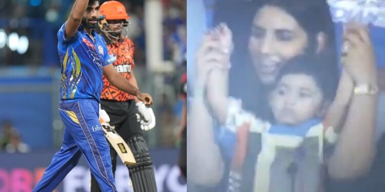 Jasprit Bumrah’s Wife Sanjana Ganesan, Son Angad Celebrate As Pacer Rattles Heinrich Klaasen’s Off-Stump. Watch